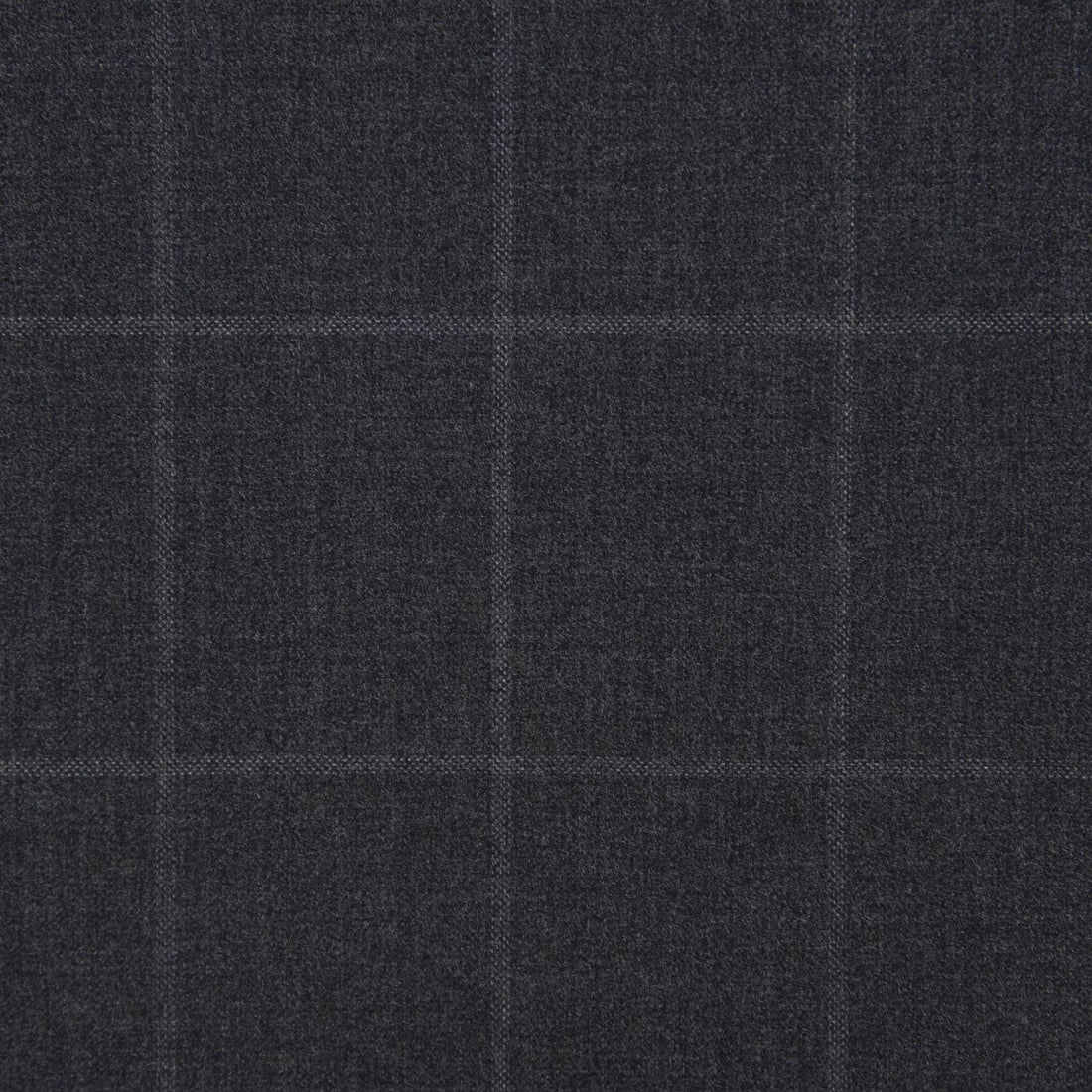 Gray Windowpane Wool Mantua Slim Fit Suit Peak Lapel - Luigi Bianchi