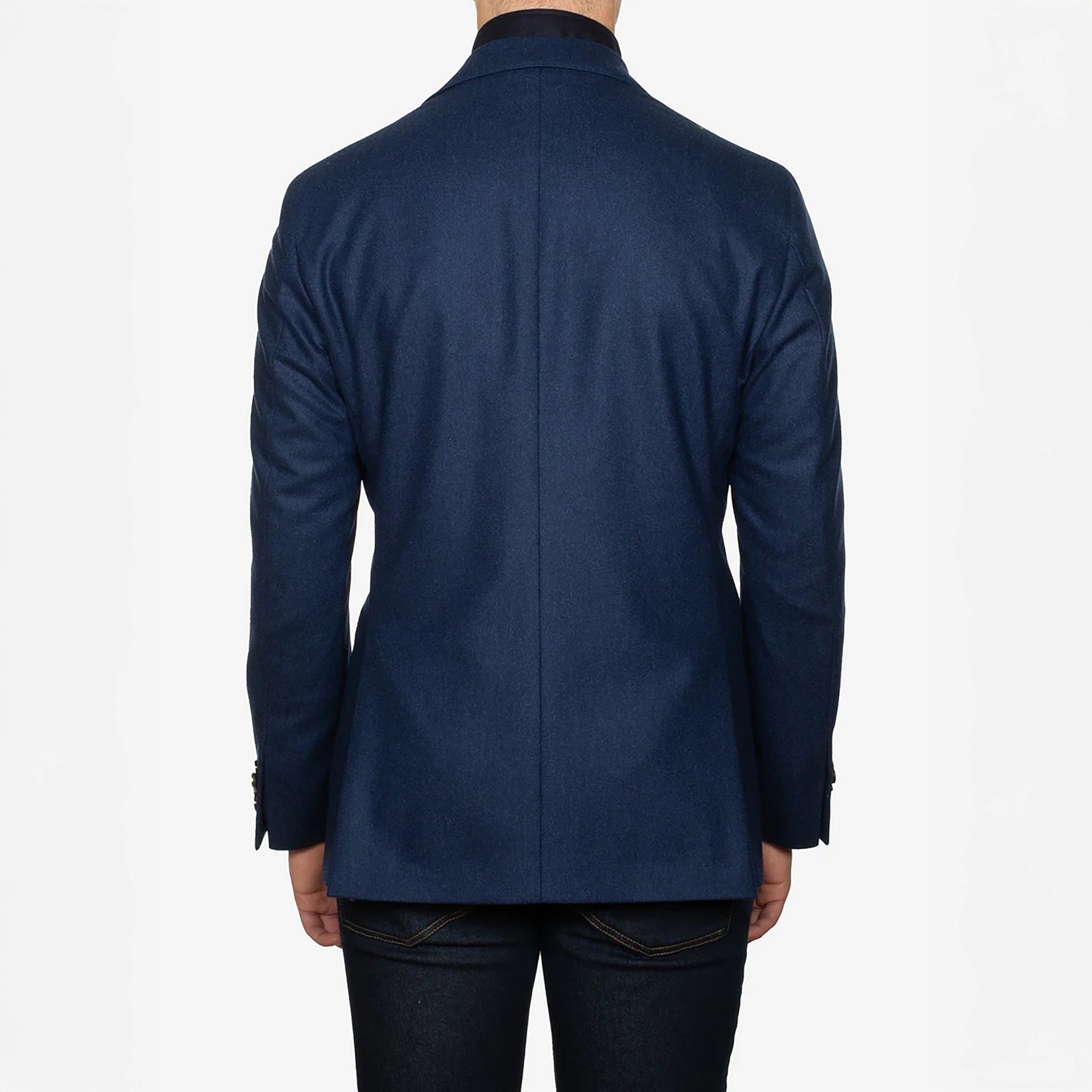 Royal Blue Solid Wool Hybrid Sport Jacket with Bib - Luigi Bianchi