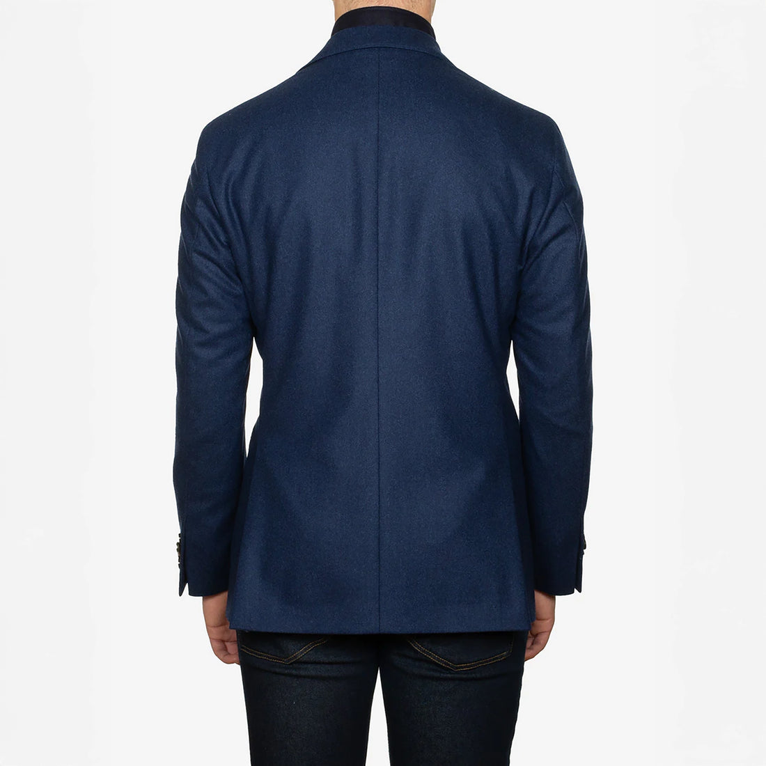 Royal Blue Solid Wool Hybrid Sport Jacket with Bib - Luigi Bianchi