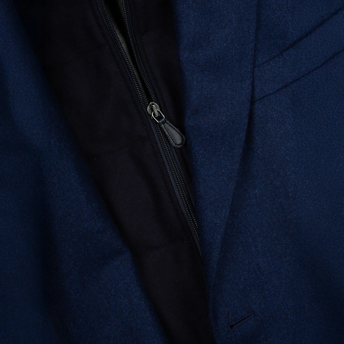 Royal Blue Solid Wool Hybrid Sport Jacket with Bib - Luigi Bianchi - Boutique Jacques International
