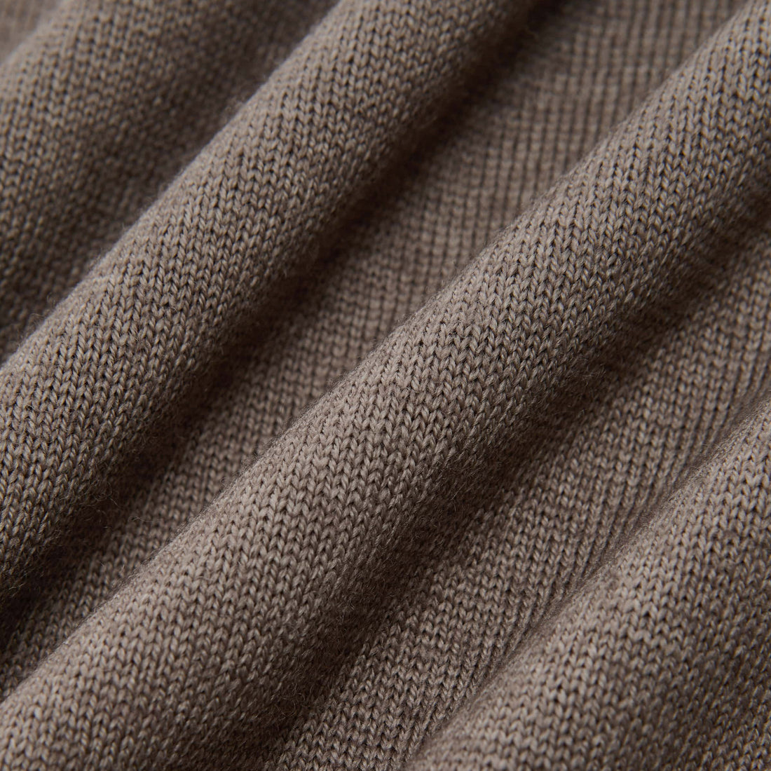 Brown Vintage Wash Wool Knit Crew Neck Sweater - GRAN SASSO