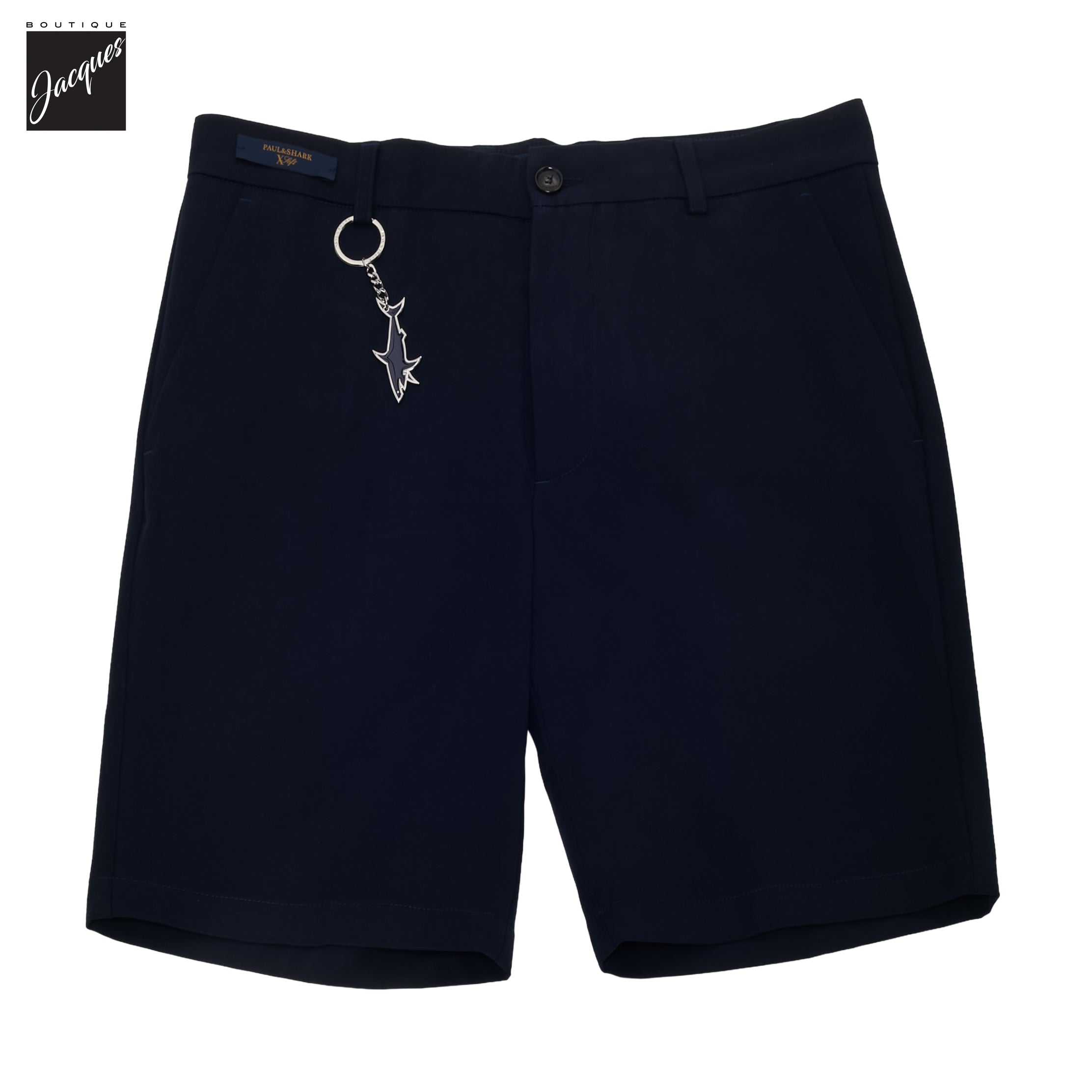 Navy Blue XSoft Modal-Cotton Stretch Bermuda Shorts - Paul & Shark - Boutique Jacques International