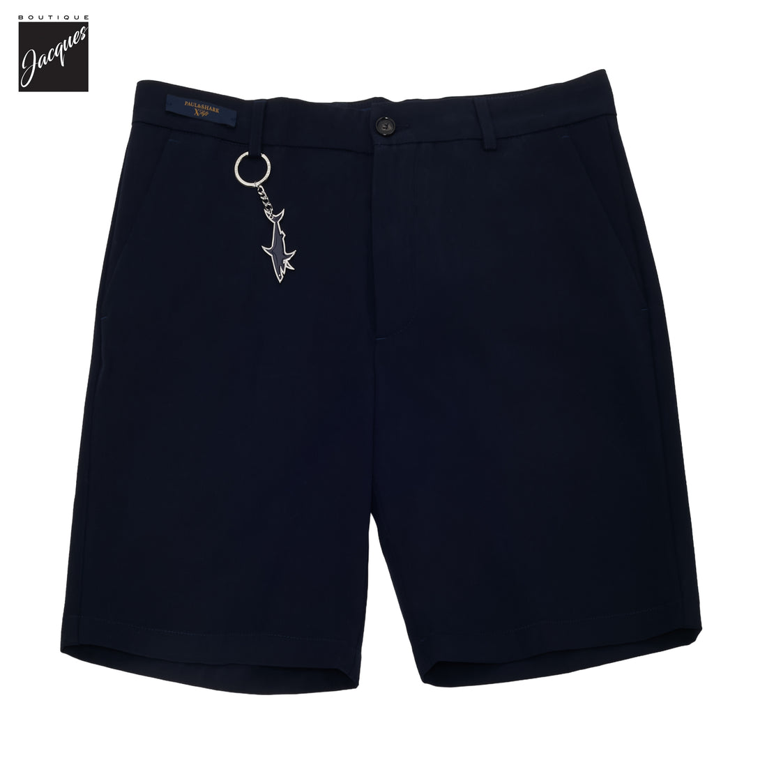 Navy Blue XSoft Modal-Cotton Stretch Bermuda Shorts - Paul & Shark - Boutique Jacques International