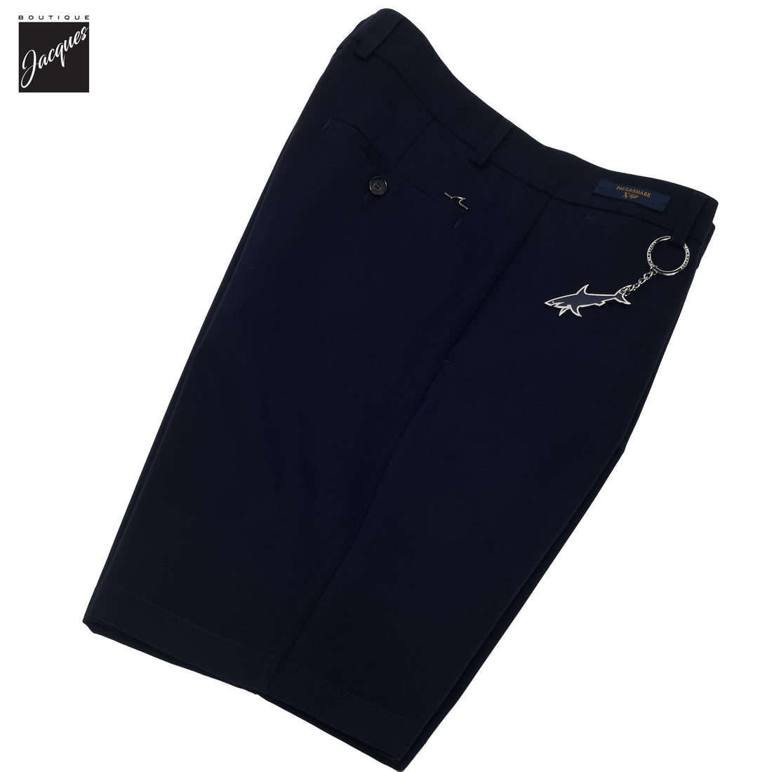 Navy Blue XSoft Modal-Cotton Stretch Bermuda Shorts - Paul & Shark - Boutique Jacques International