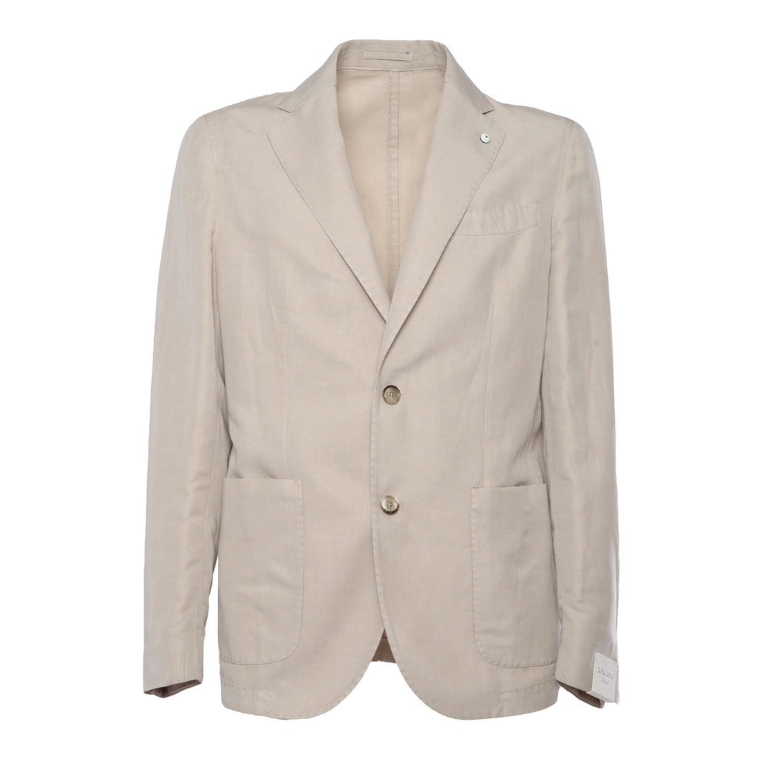 Light Beige Solid Lyocell-Linen-Cotton Unlined Sport Jacket - L.B.M 1911