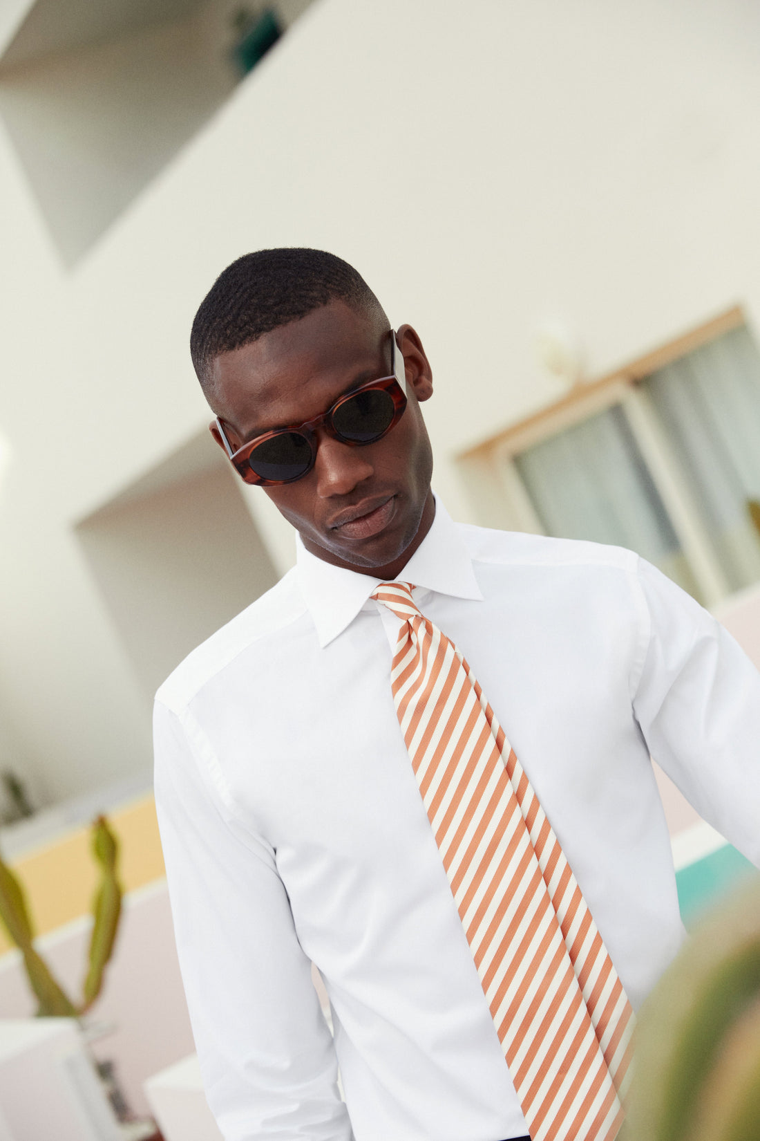 White Solid Elevated Twill Contemporary Fit Shirt - ETON