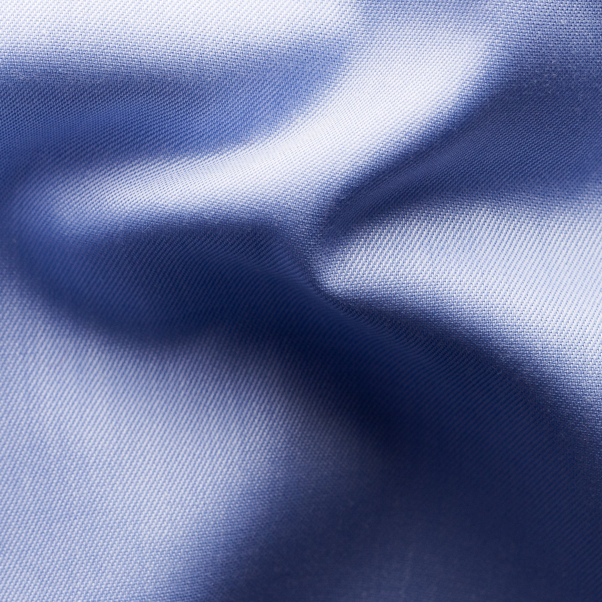 Light Blue Solid Signature Twill Wide Spread Collar Slim Fit Shirt - ETON