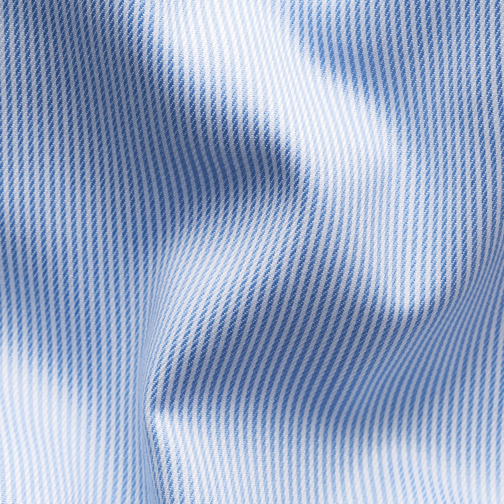 Light Blue Fine Striped Signature Twill Slim Fit Shirt - ETON
