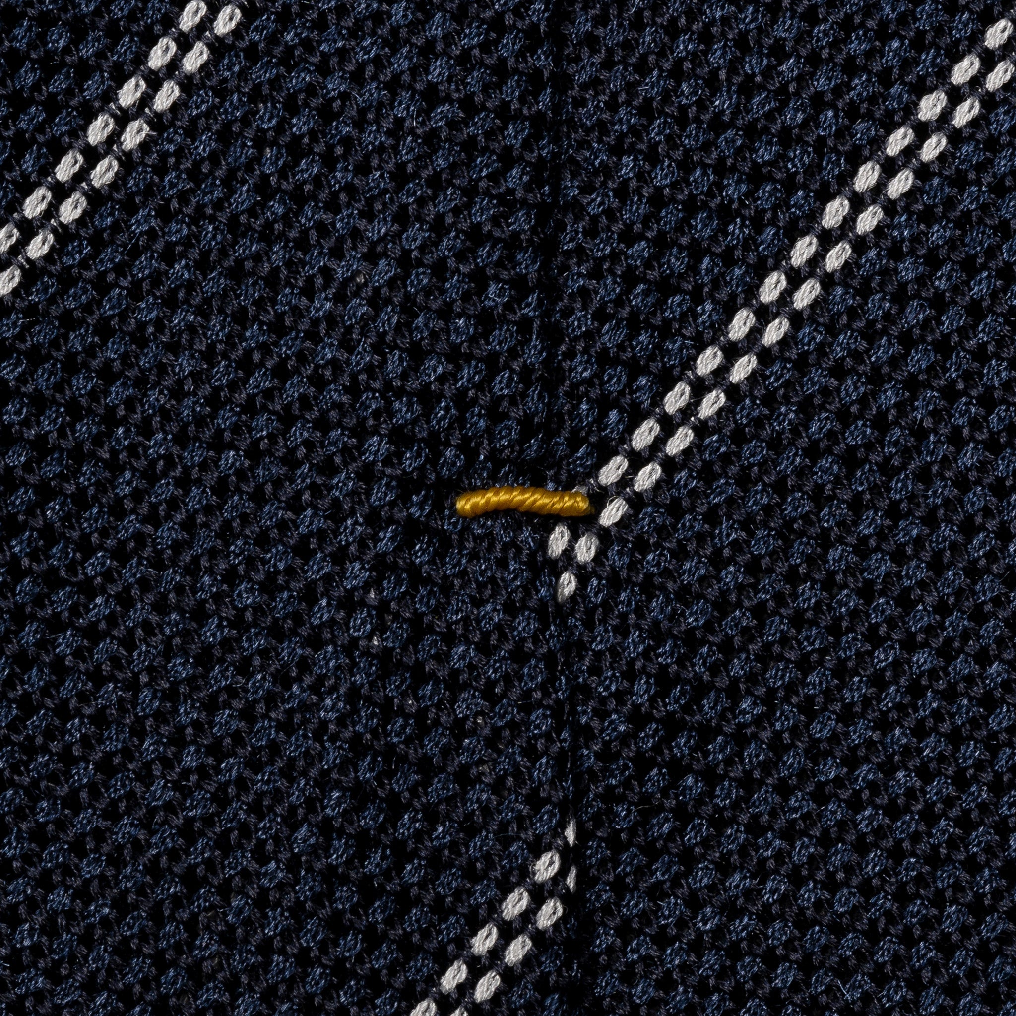 Navy Blue Striped Grenadine Silk Tie - ETON