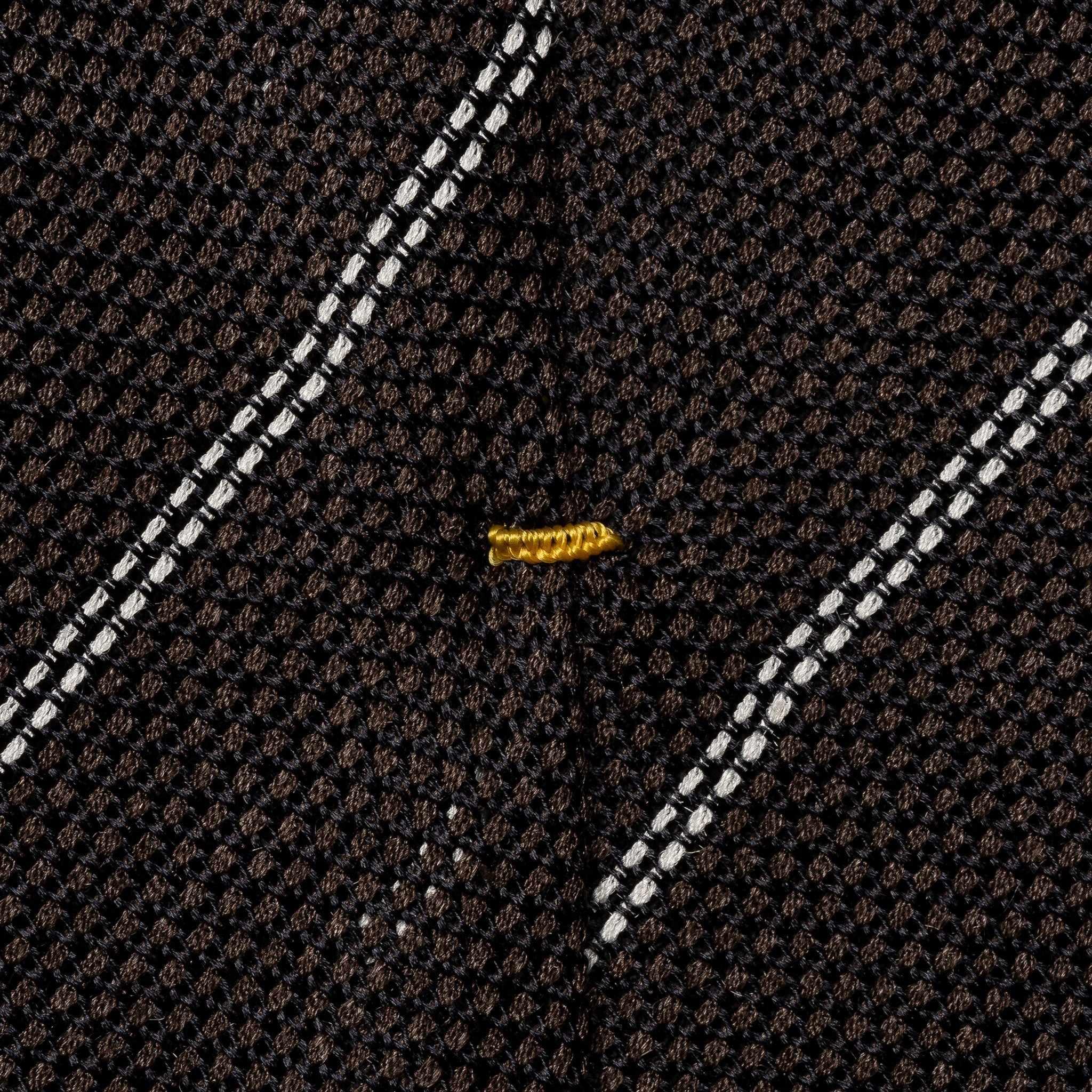 Brown Striped Grenadine Silk Tie - ETON