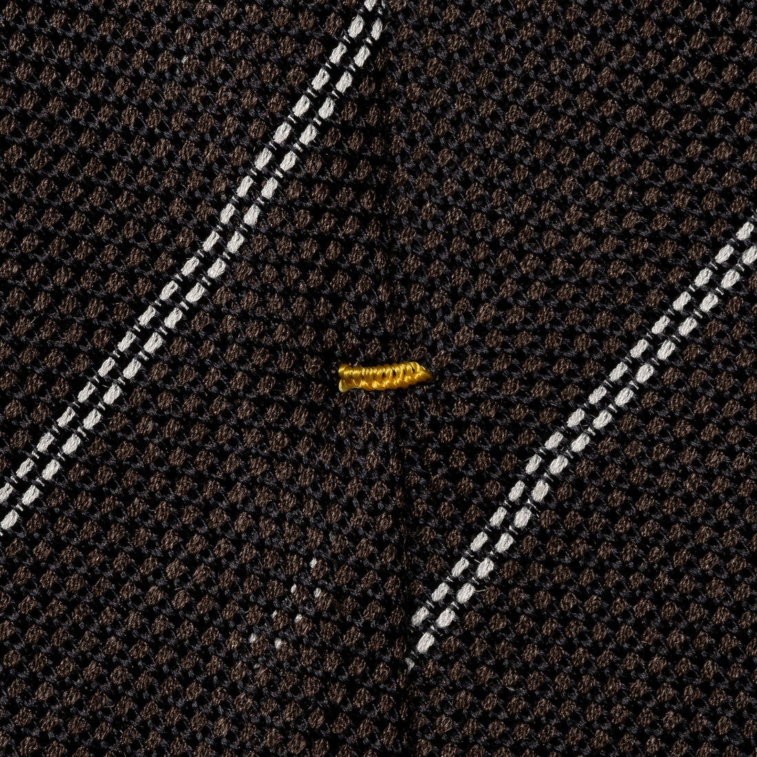 Brown Striped Grenadine Silk Tie - ETON