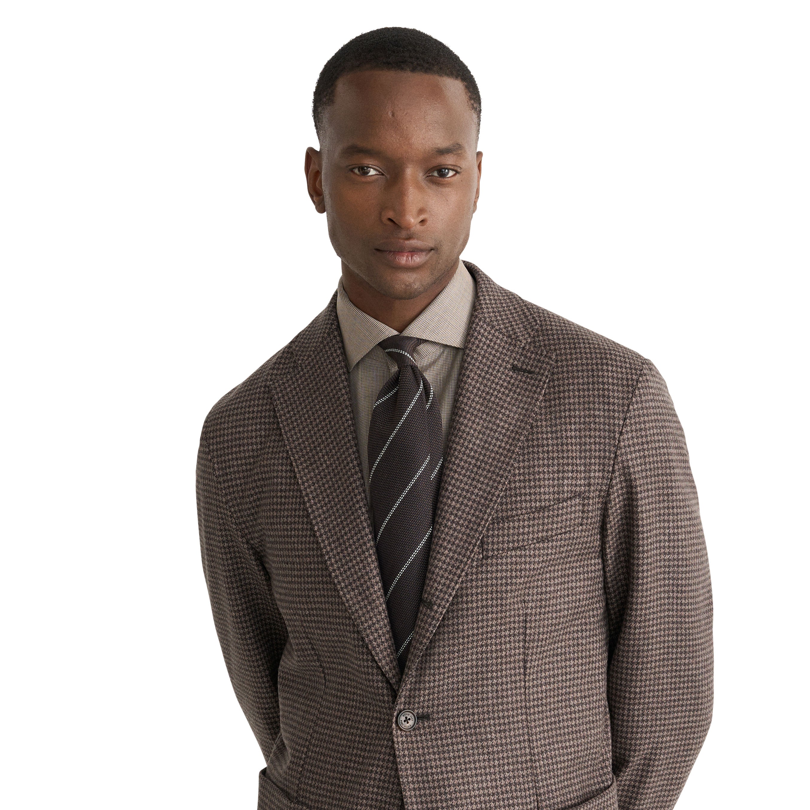 Brown Striped Grenadine Silk Tie - ETON