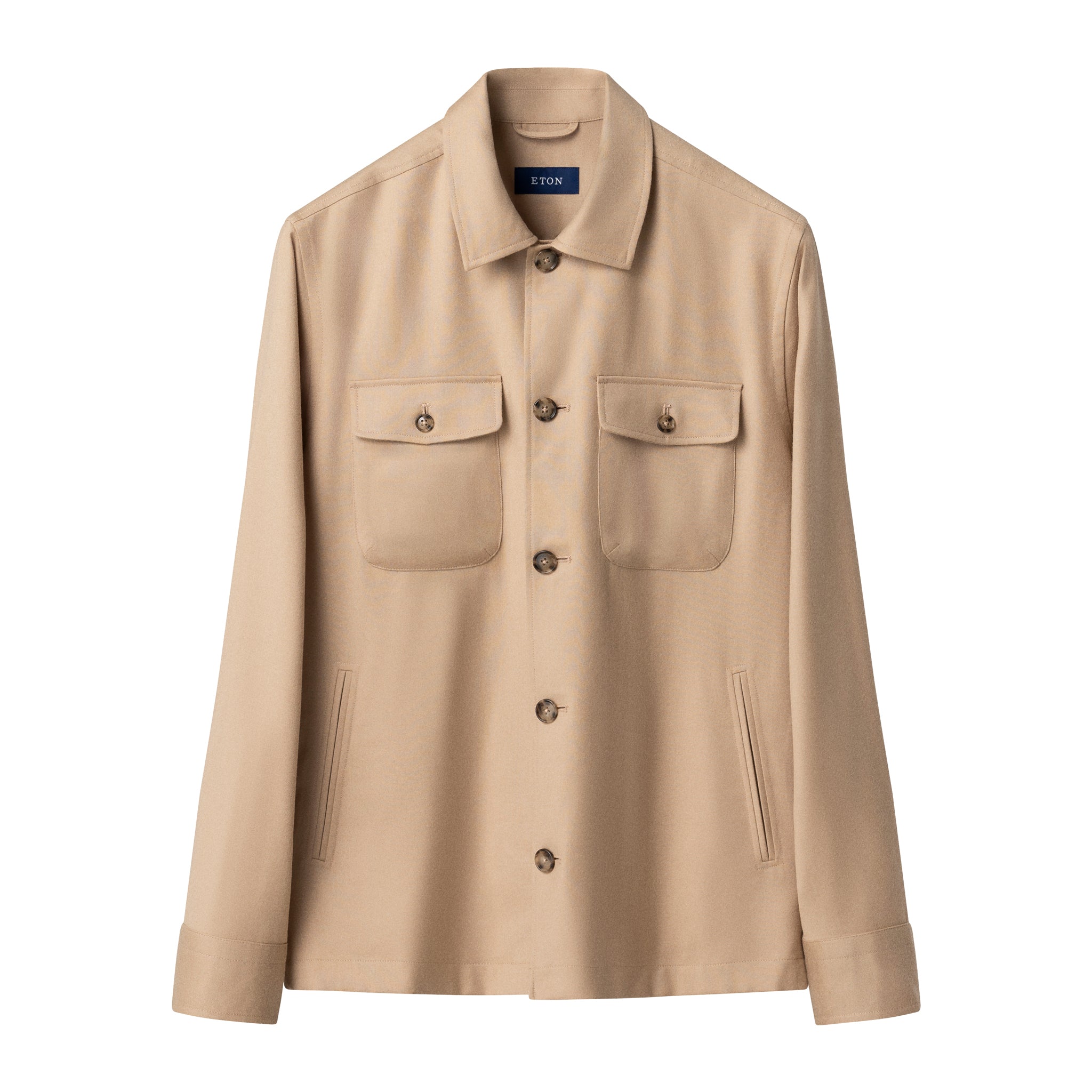 Beige Wool Four-Pocket Overshirt - ETON