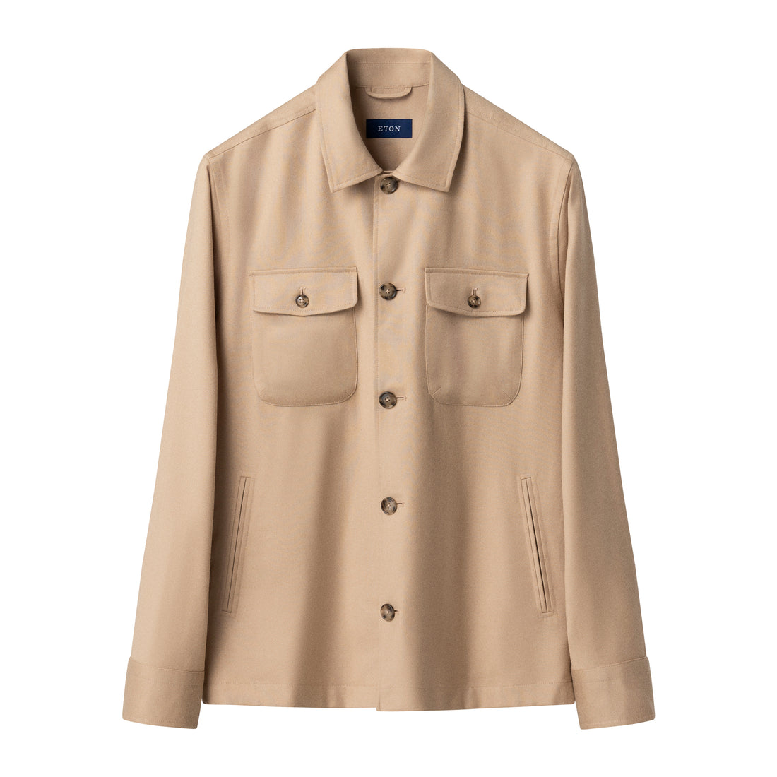 Beige Wool Four-Pocket Overshirt - ETON