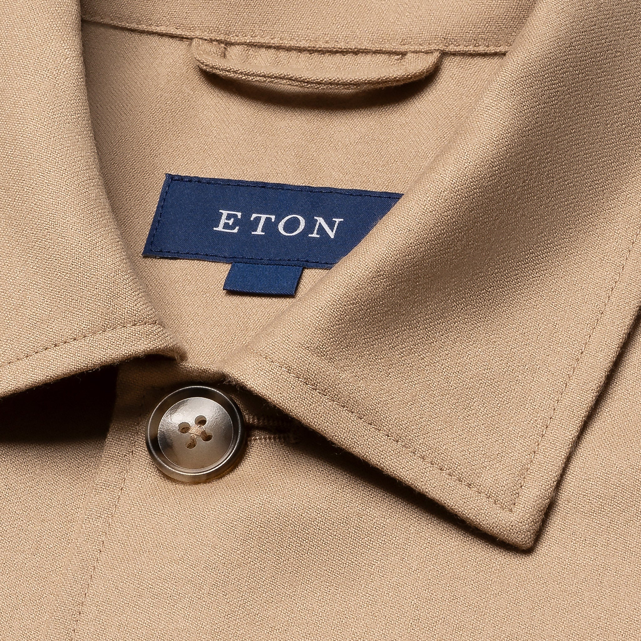 Beige Wool Four-Pocket Overshirt - ETON
