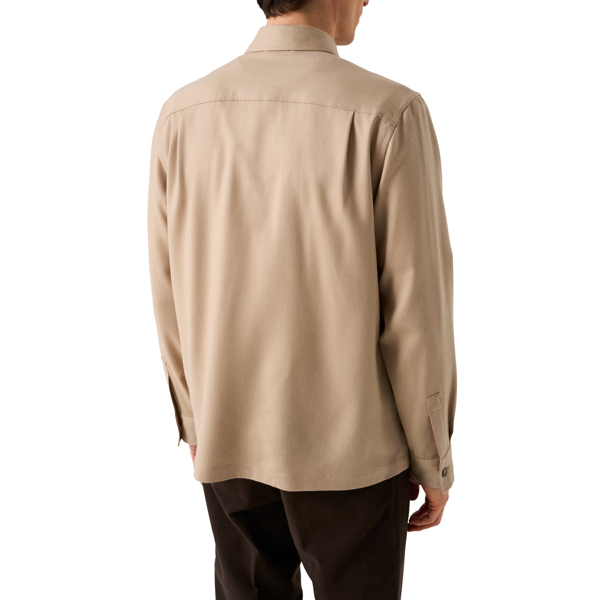 Beige Wool Four-Pocket Overshirt - ETON