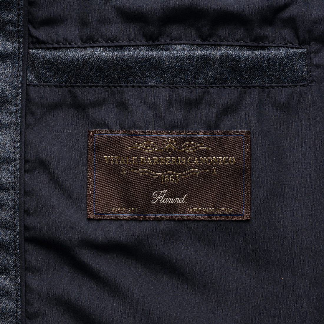 Blue Mélange Padded Wool Flannel Vest - ETON