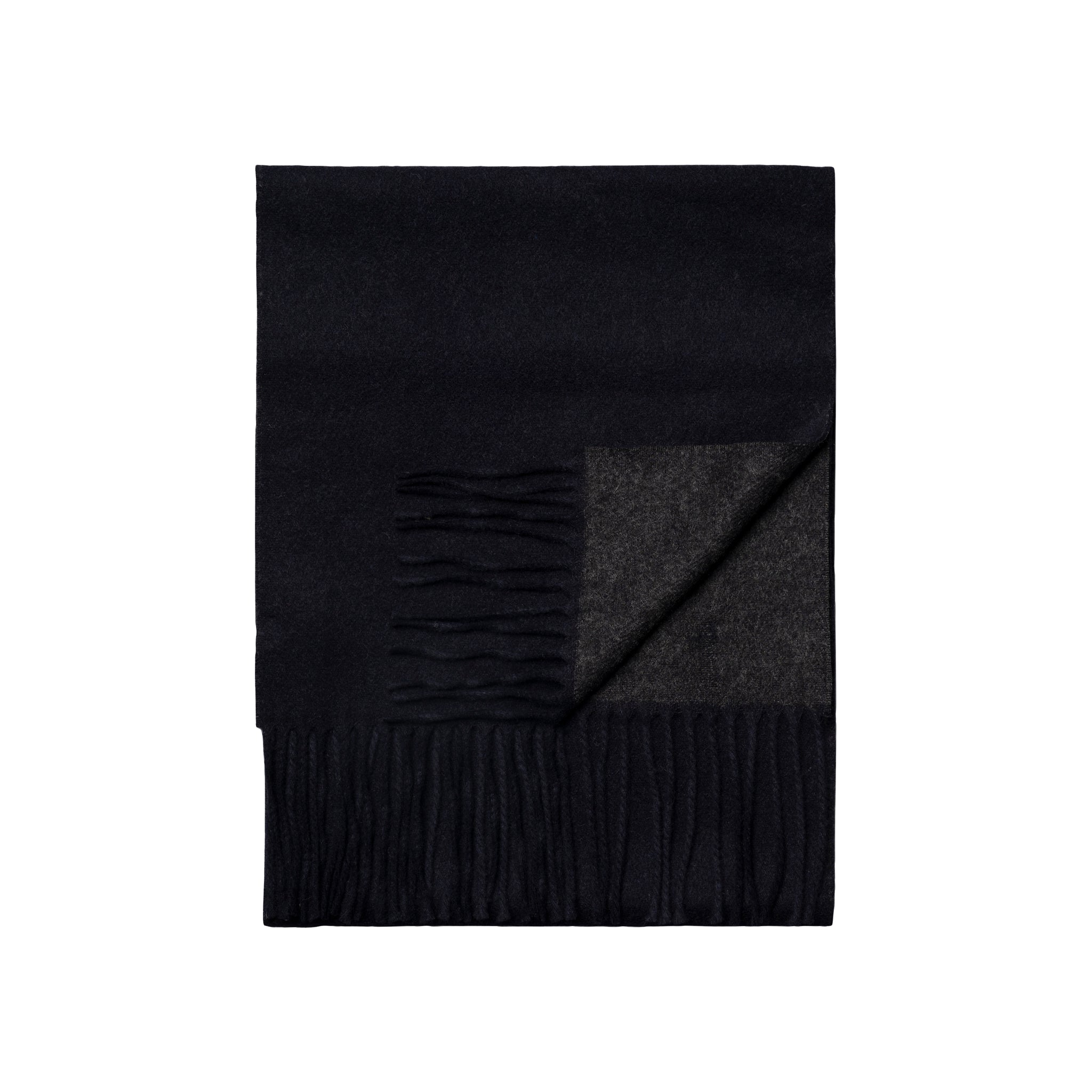 Navy Blue Ultra-Soft Two-Face Reversible Cashmere Scarf - ETON