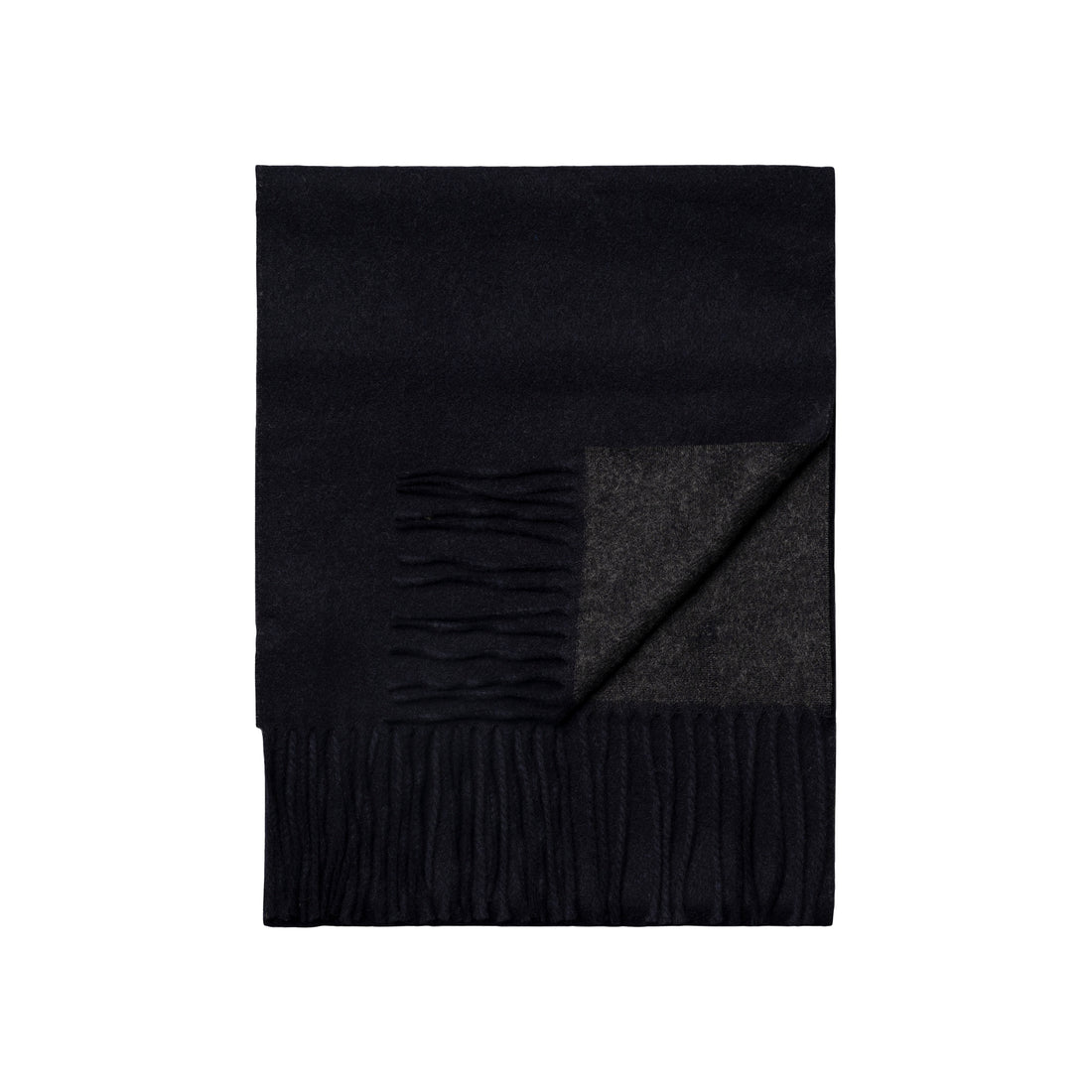 Navy Blue Ultra-Soft Two-Face Reversible Cashmere Scarf - ETON