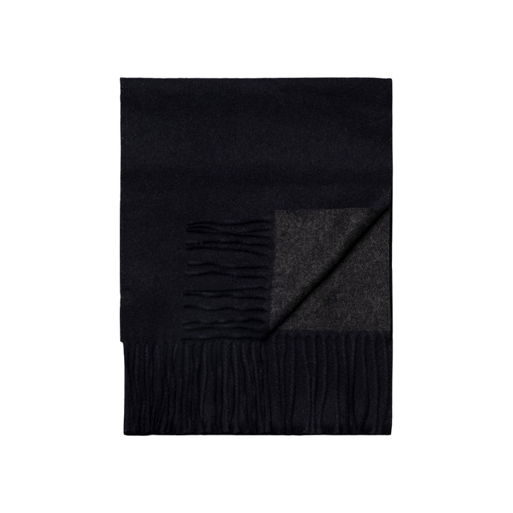 Navy Blue Ultra-Soft Two-Face Reversible Cashmere Scarf - ETON