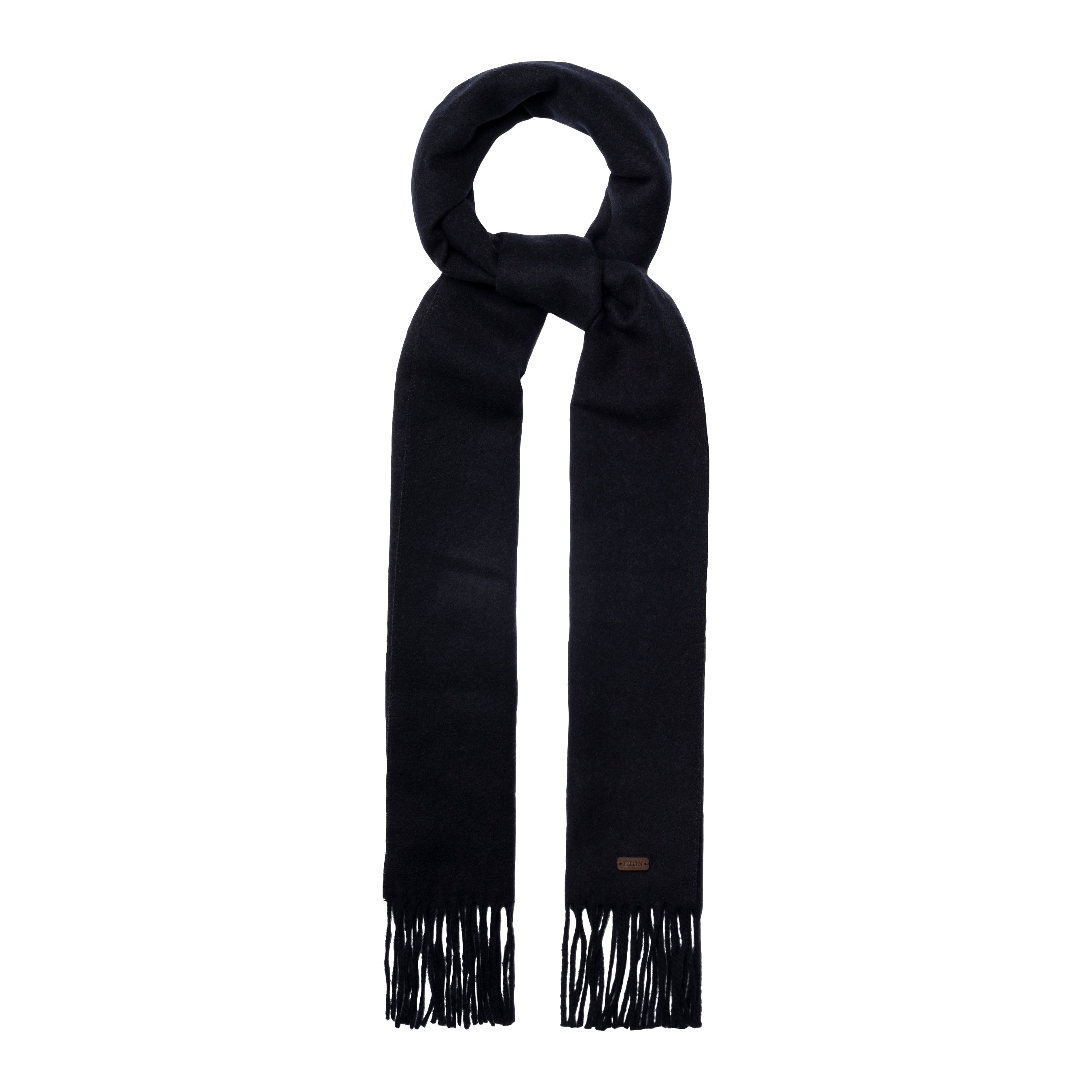 Navy Blue Ultra-Soft Two-Face Reversible Cashmere Scarf - ETON