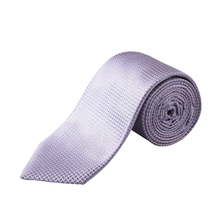 Lilac & Pink Micro Geometric Pattern Woven Silk Tie - ETON