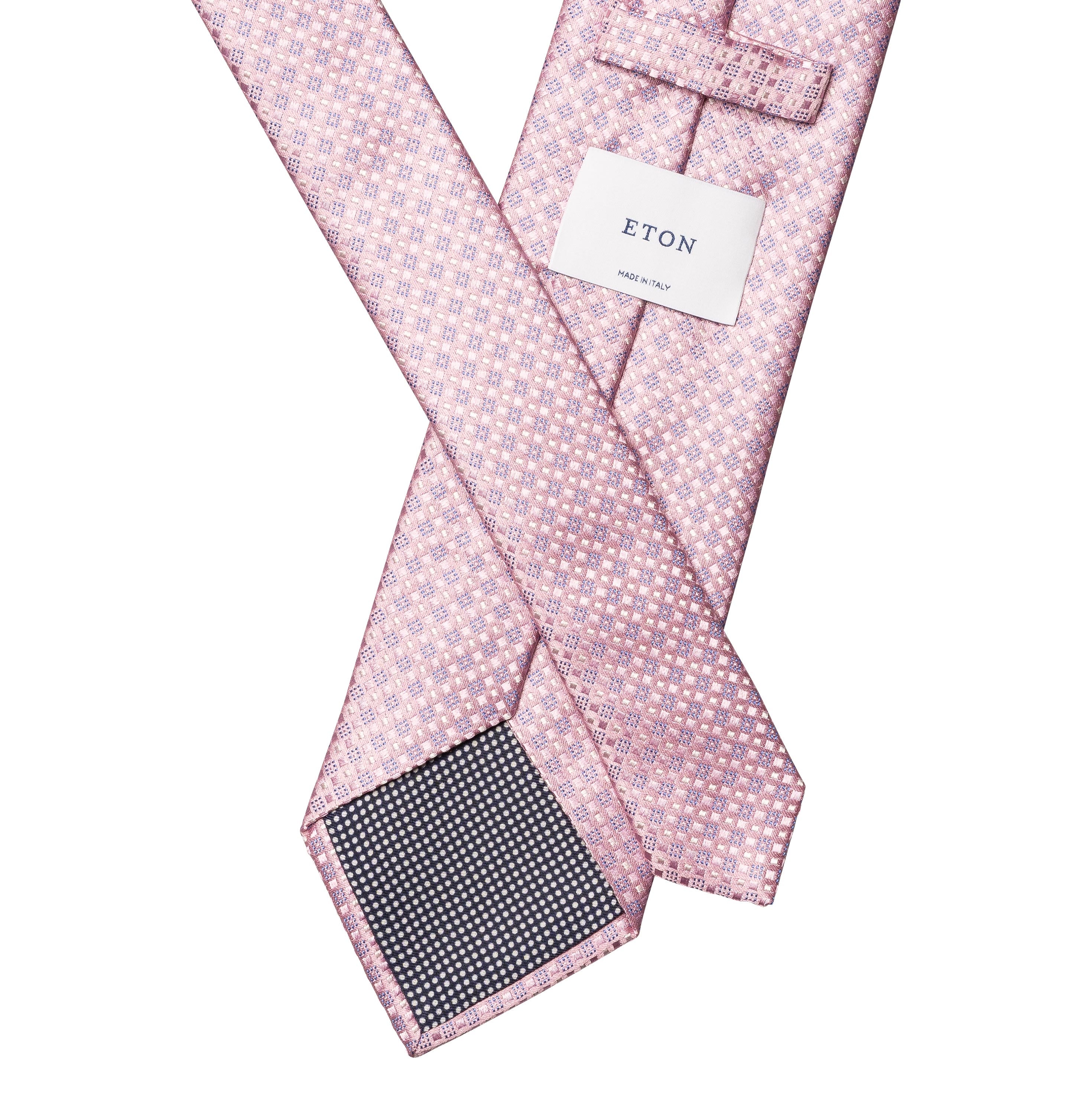 Pink Micro Patterned Woven Silk Tie - ETON