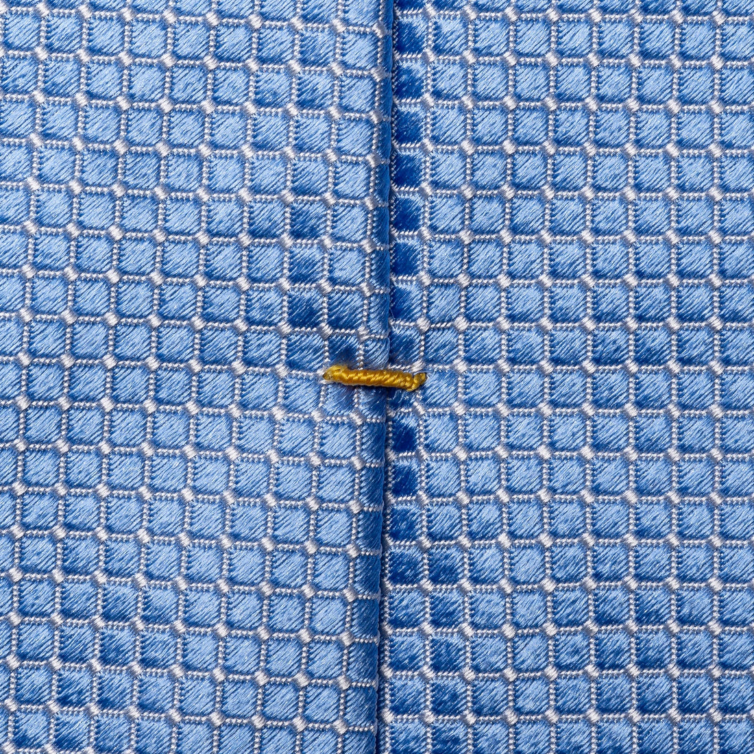 Blue Geometric Satin Woven Silk Tie - ETON