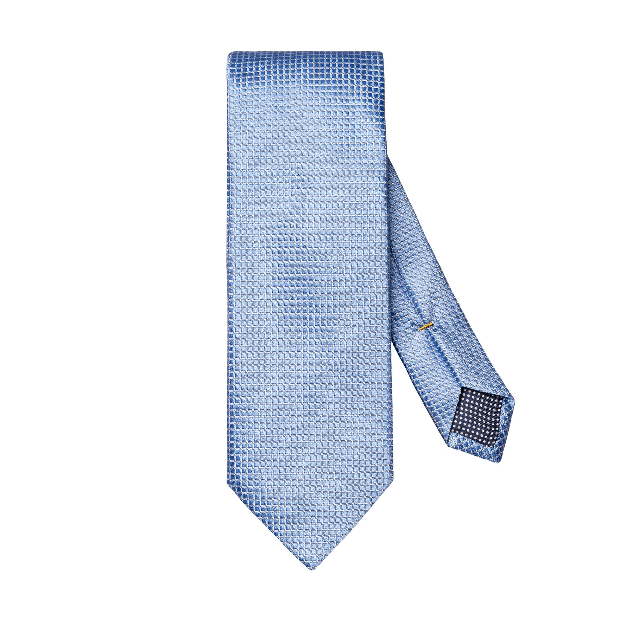 Blue Geometric Satin Woven Silk Tie - ETON