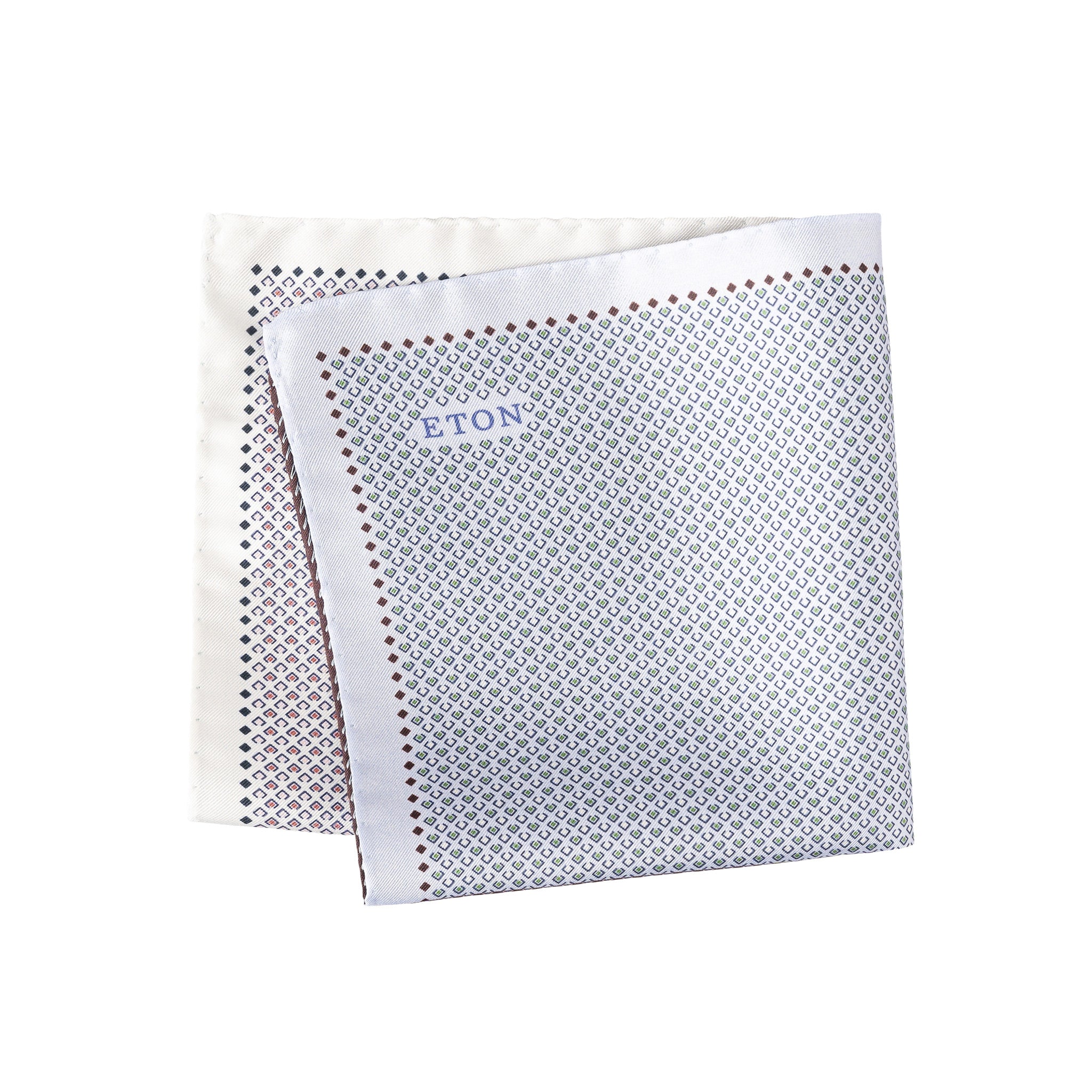 Multicolour Four-Sided Micro Twill Silk Pocket Square - ETON