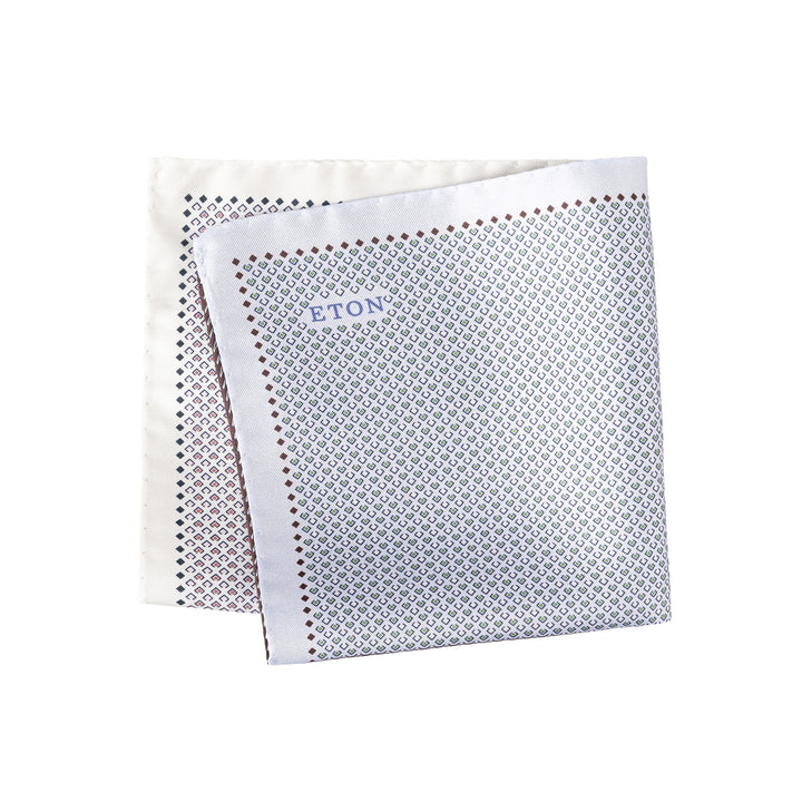 Multicolour Four-Sided Micro Twill Silk Pocket Square - ETON