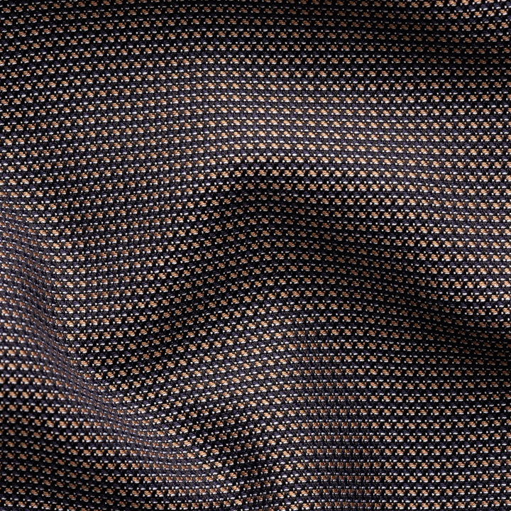 Dark Brown Semi-Solid Royal Oxford Slim Fit Shirt - ETON