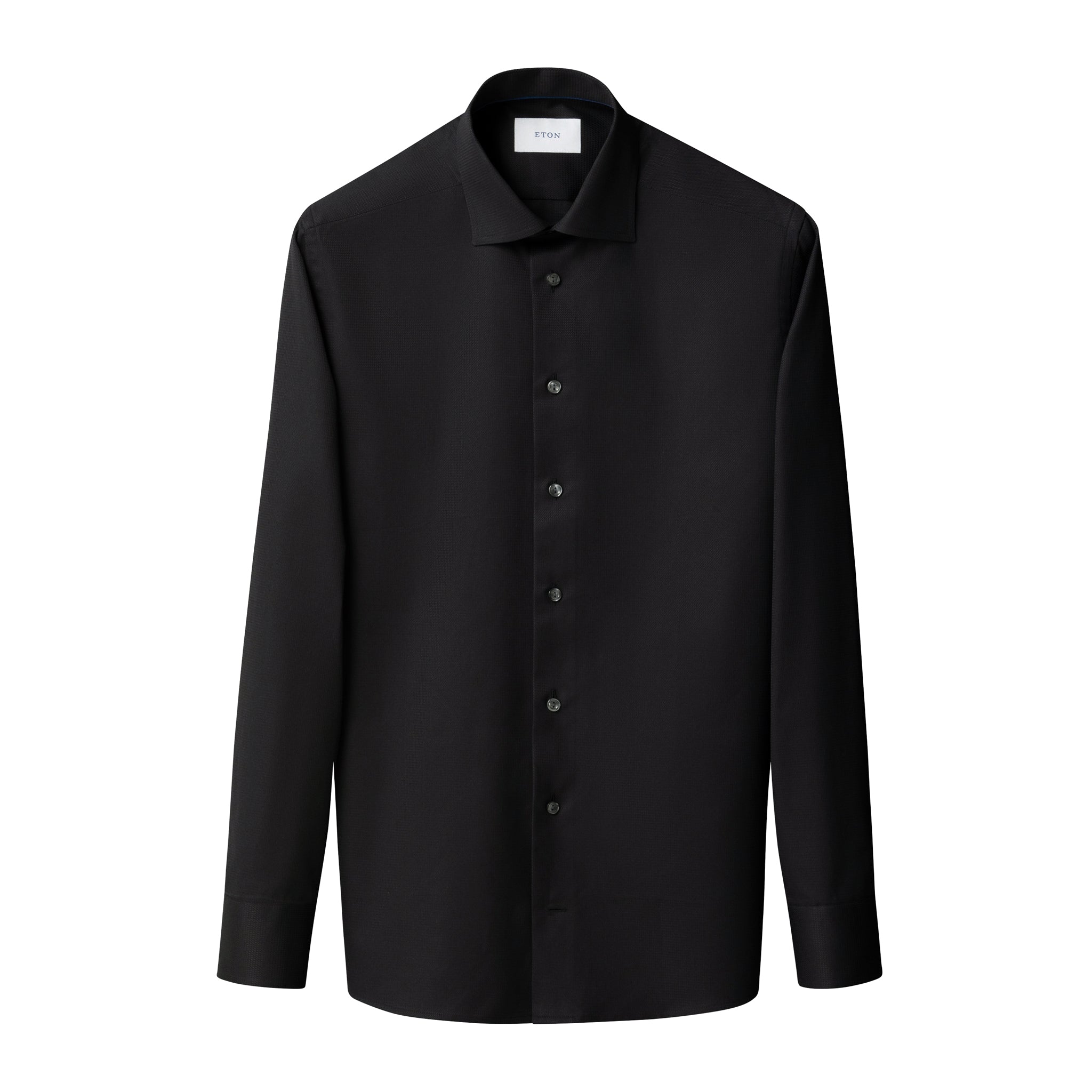 Black Semi-Solid Dobby Slim Fit Dress Shirt - ETON