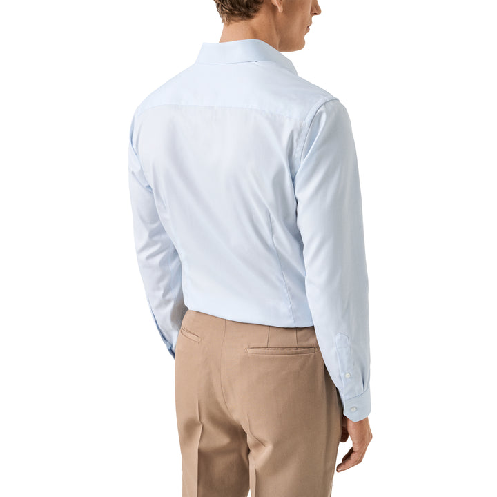 Light Blue Semi-Solid Supima 120 Elevated Piqué Slim Fit Dress Shirt - ETON