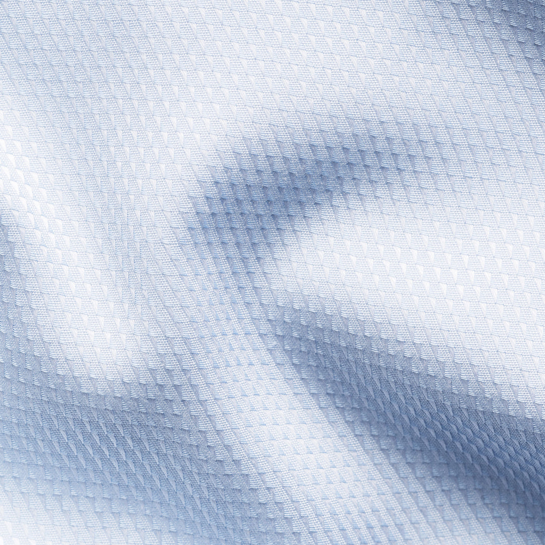 Light Blue Semi-Solid Supima 120 Elevated Piqué Slim Fit Dress Shirt - ETON