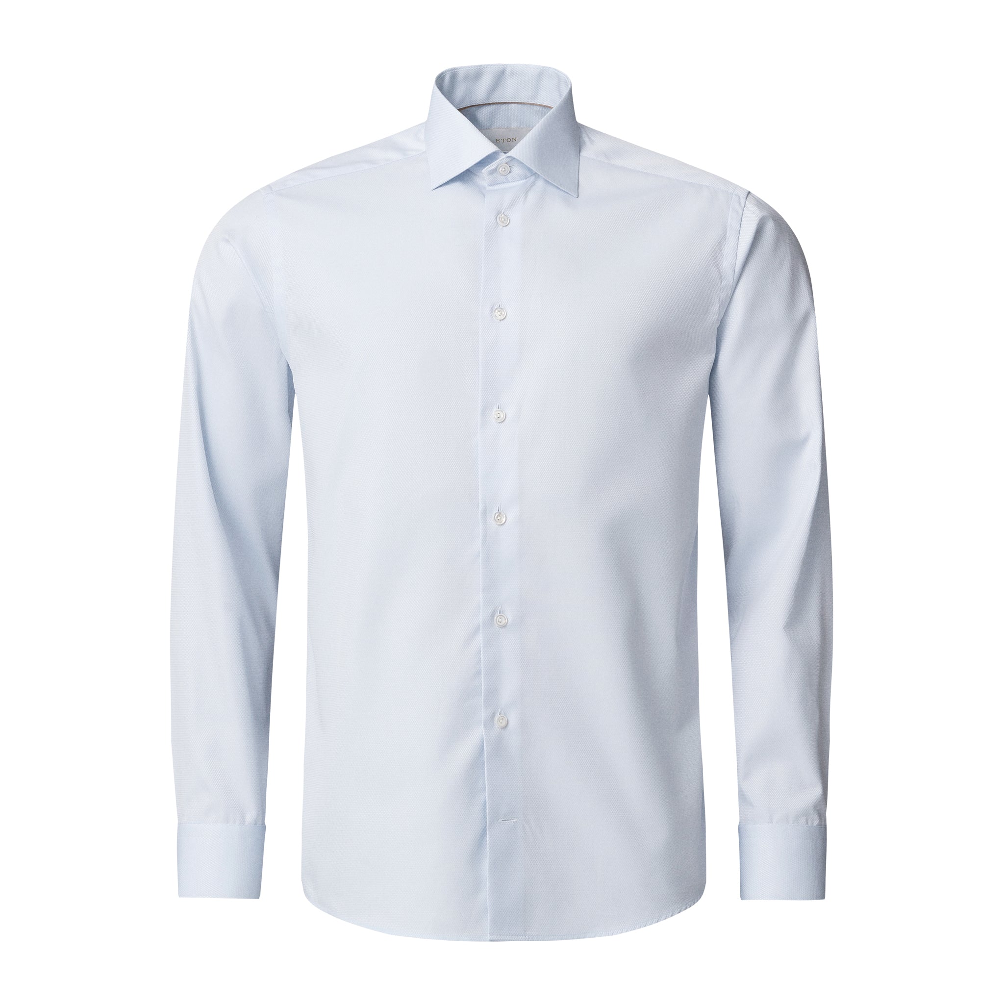 Light Blue Semi-Solid Supima 120 Elevated Piqué Slim Fit Dress Shirt - ETON