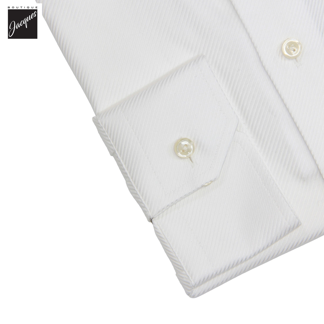 White Solid King Twill Slim Fit Dress Shirt - ETON