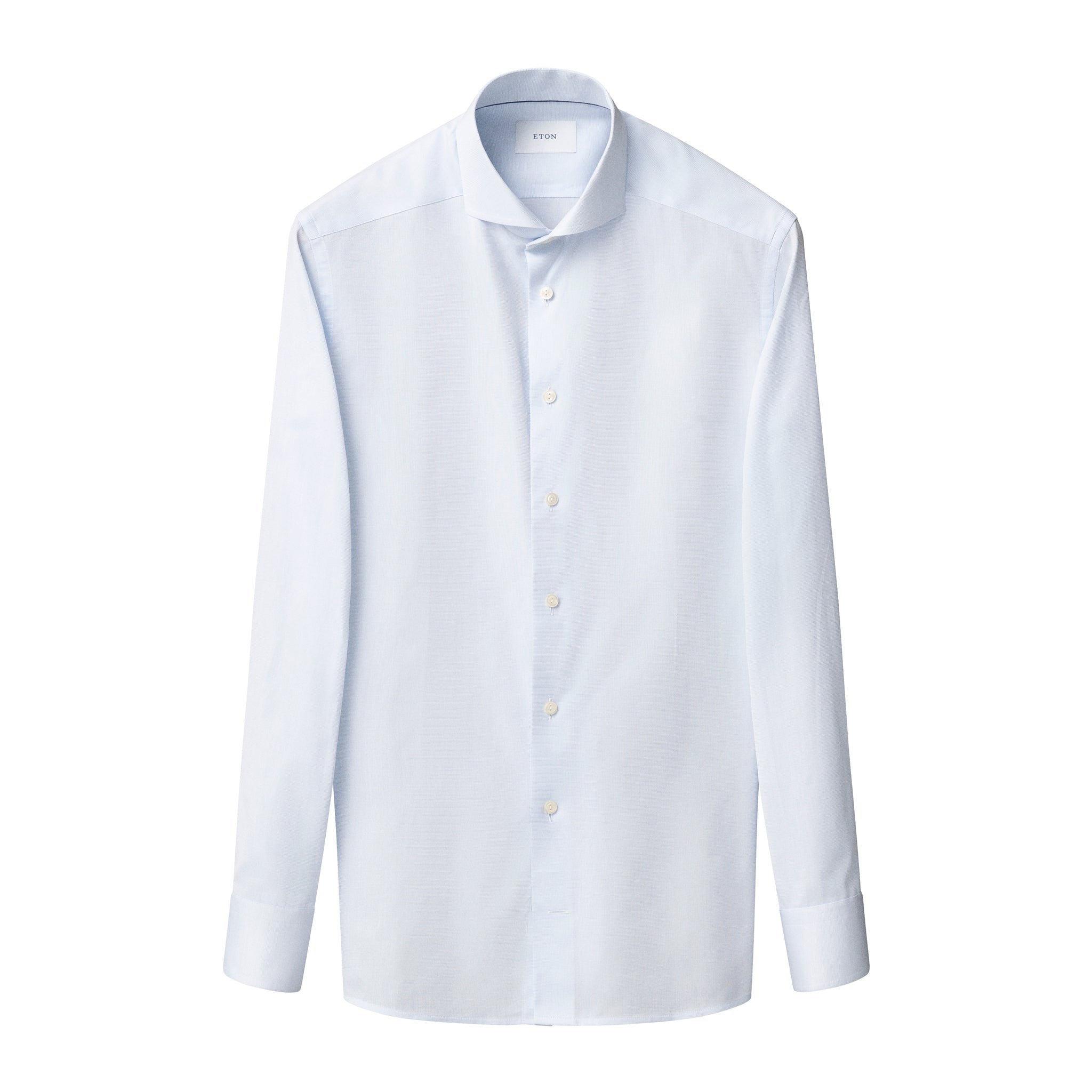 Light Blue Semi-Solid Signature Twill Slim Fit Shirt - ETON