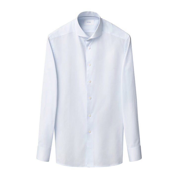 Light Blue Semi-Solid Signature Twill Slim Fit Shirt - ETON