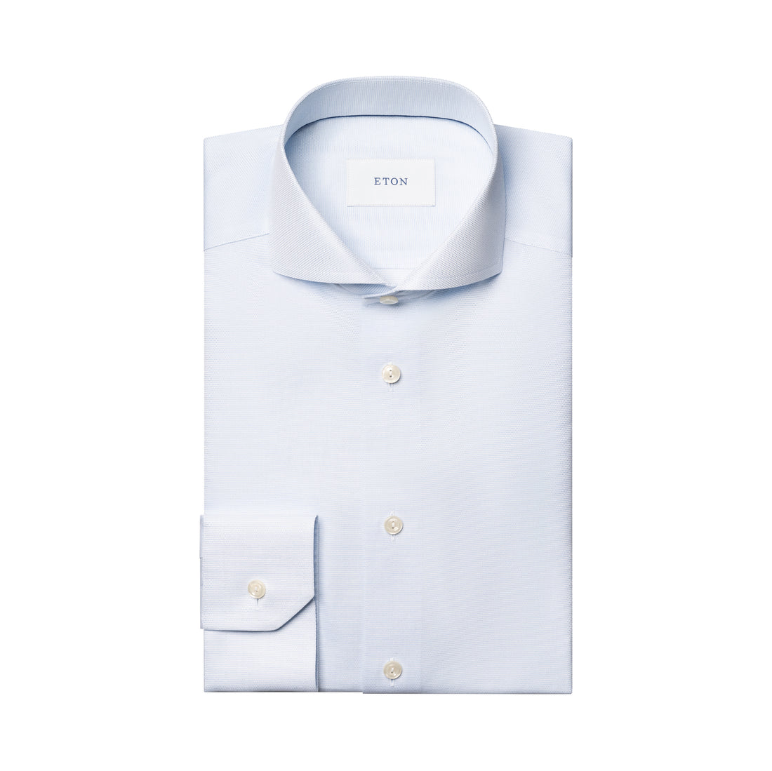 Light Blue Semi-Solid Signature Twill Slim Fit Shirt - ETON