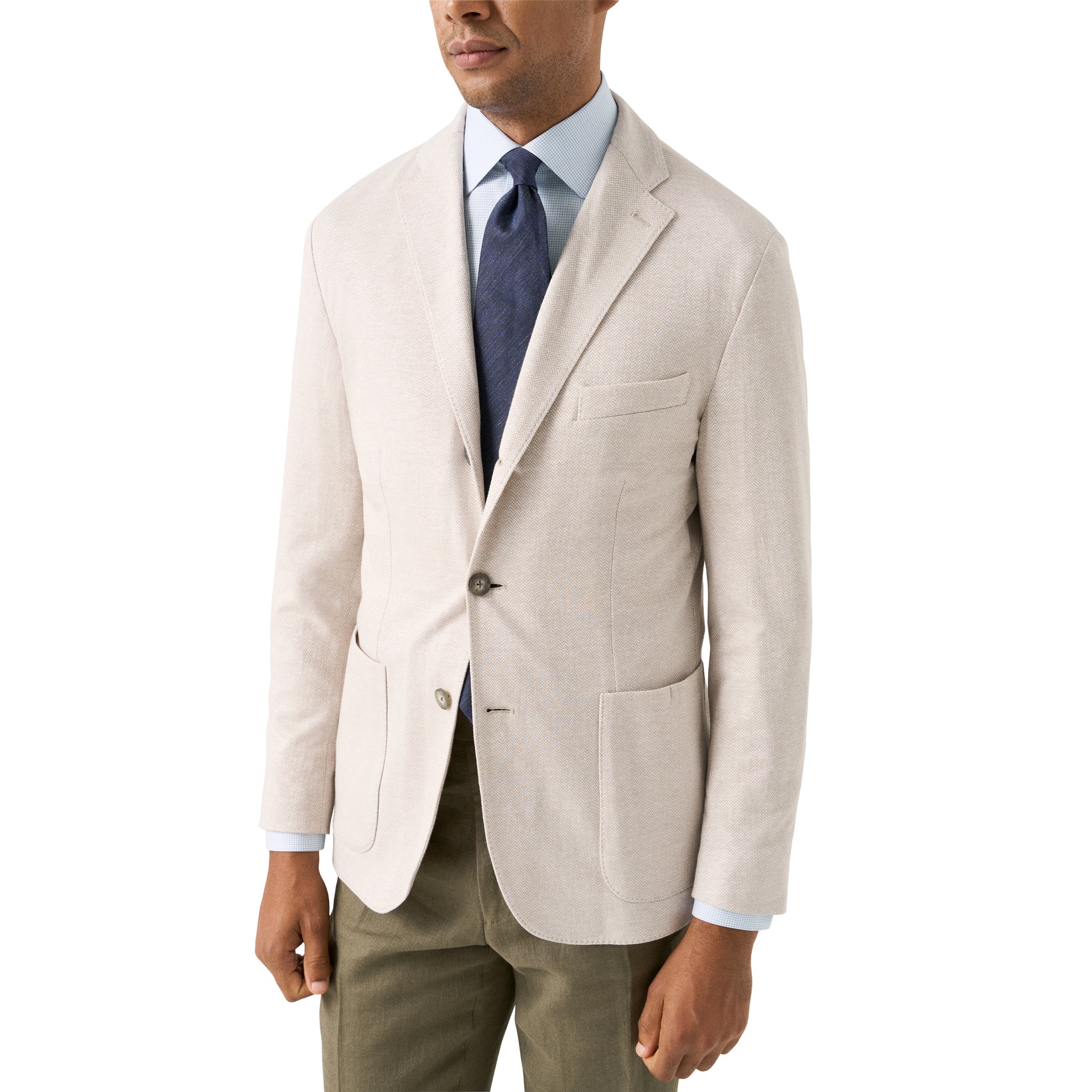 Light Blue Micro Check Signature Twill Slim Fit Dress Shirt - ETON