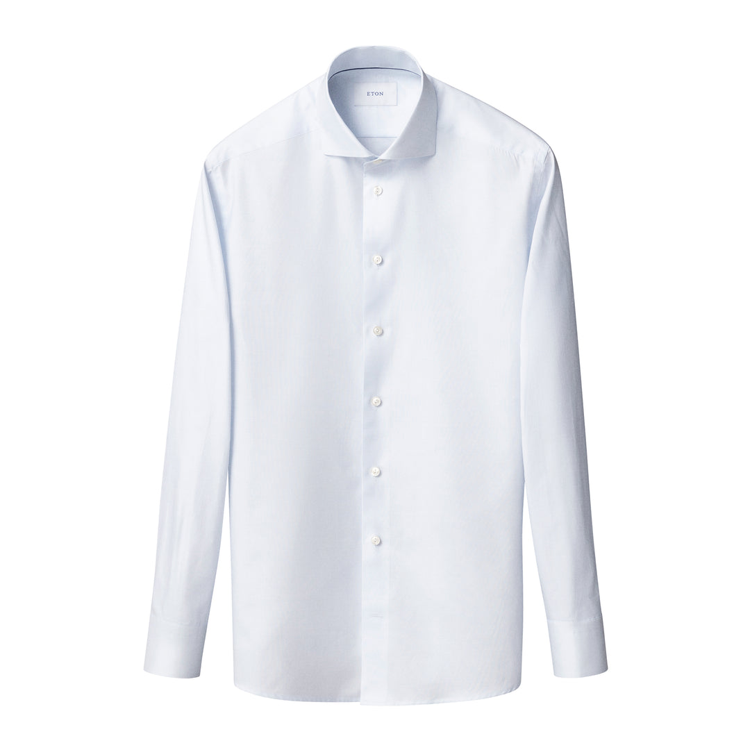 Ice Blue Solid Signature Oxford Slim Fit Shirt - ETON