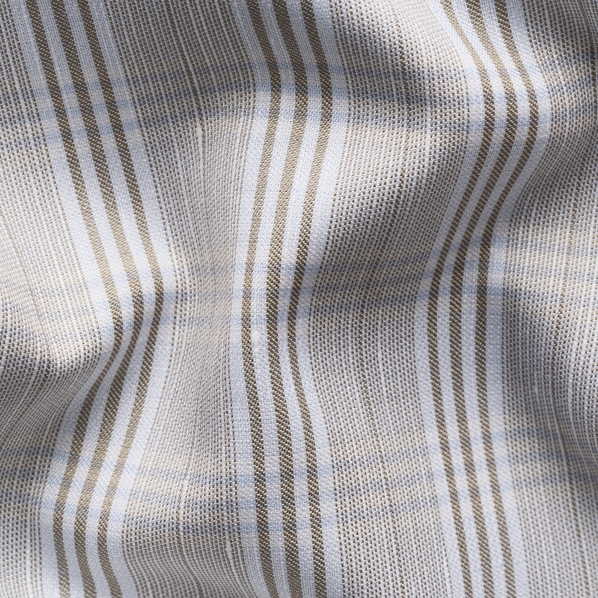 Brown & Gray Check Elevated Cotton/Linen Slim Fit Shirt - ETON