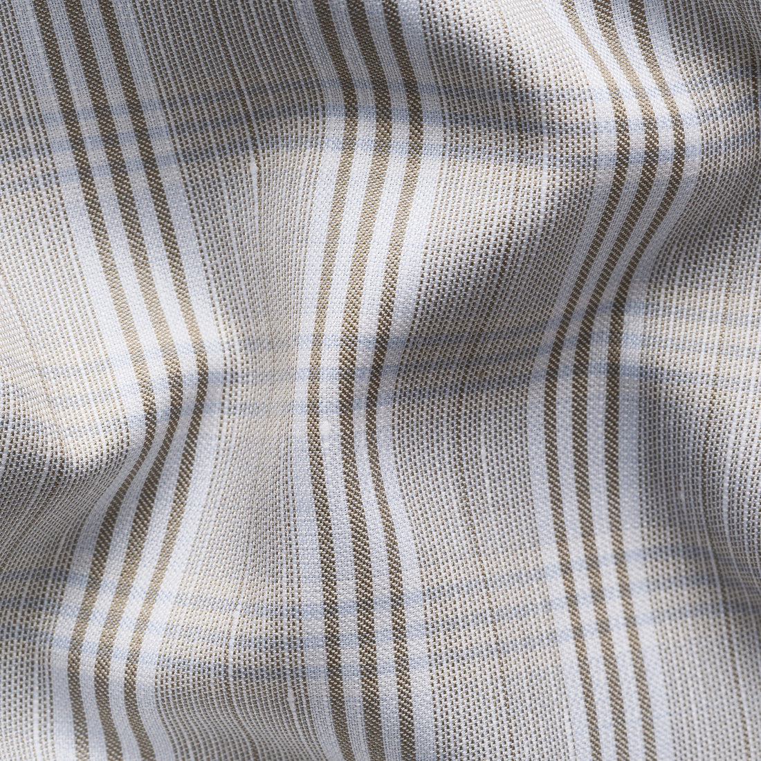 Brown & Gray Check Elevated Cotton/Linen Slim Fit Shirt - ETON