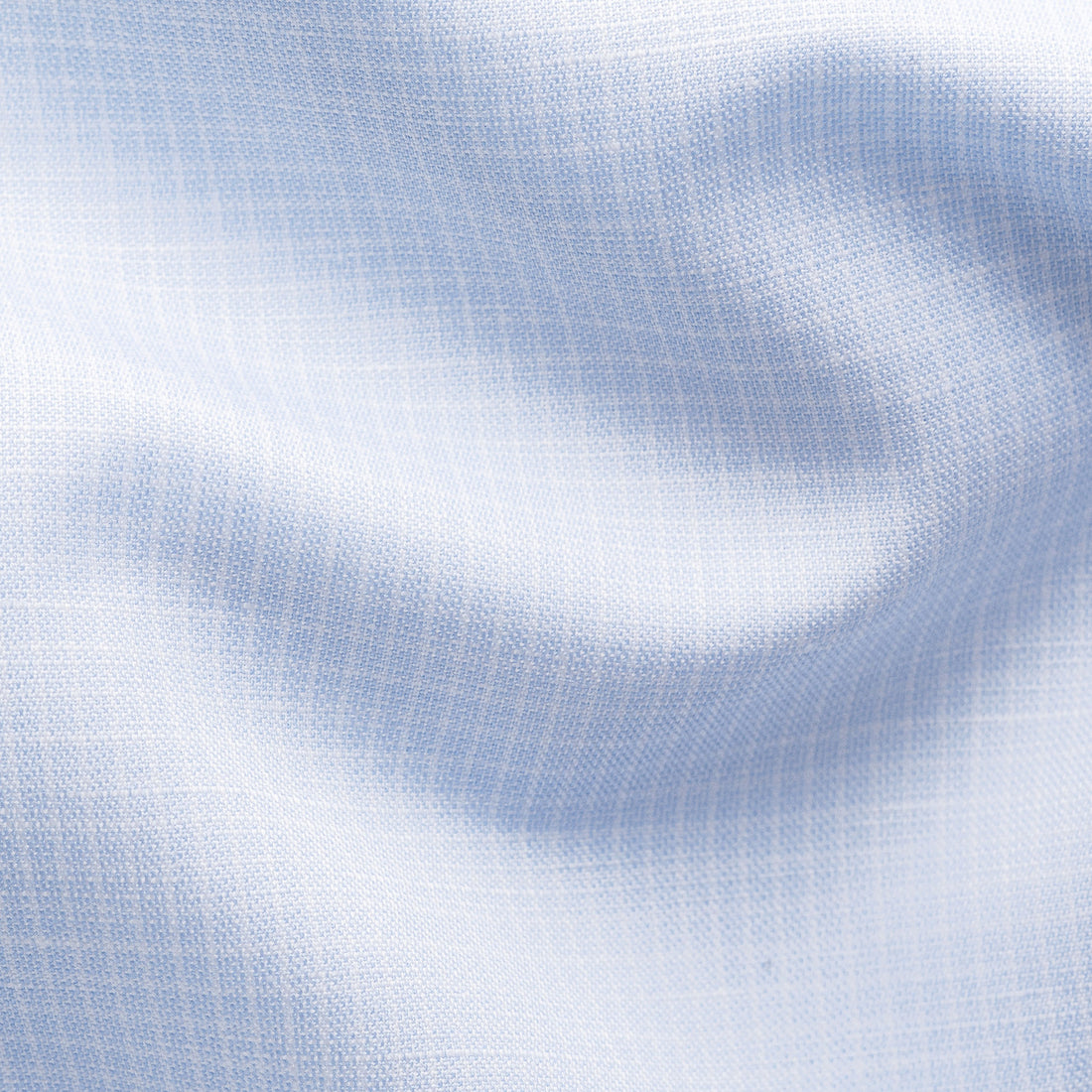 Light Blue Micro Check Elevated Cotton/Linen Slim Fit Shirt - ETON