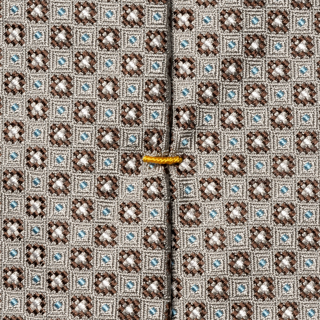 Gray & Brown Micro Floral Woven Silk Tie - ETON - Boutique Jacques International