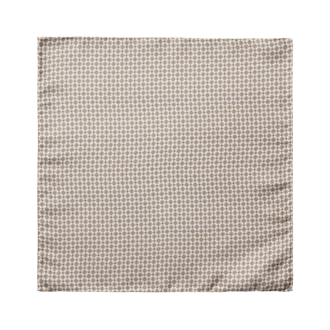 Beige Paisley/Floral Reversible Silk Pocket Square - ETON - Boutique Jacques International
