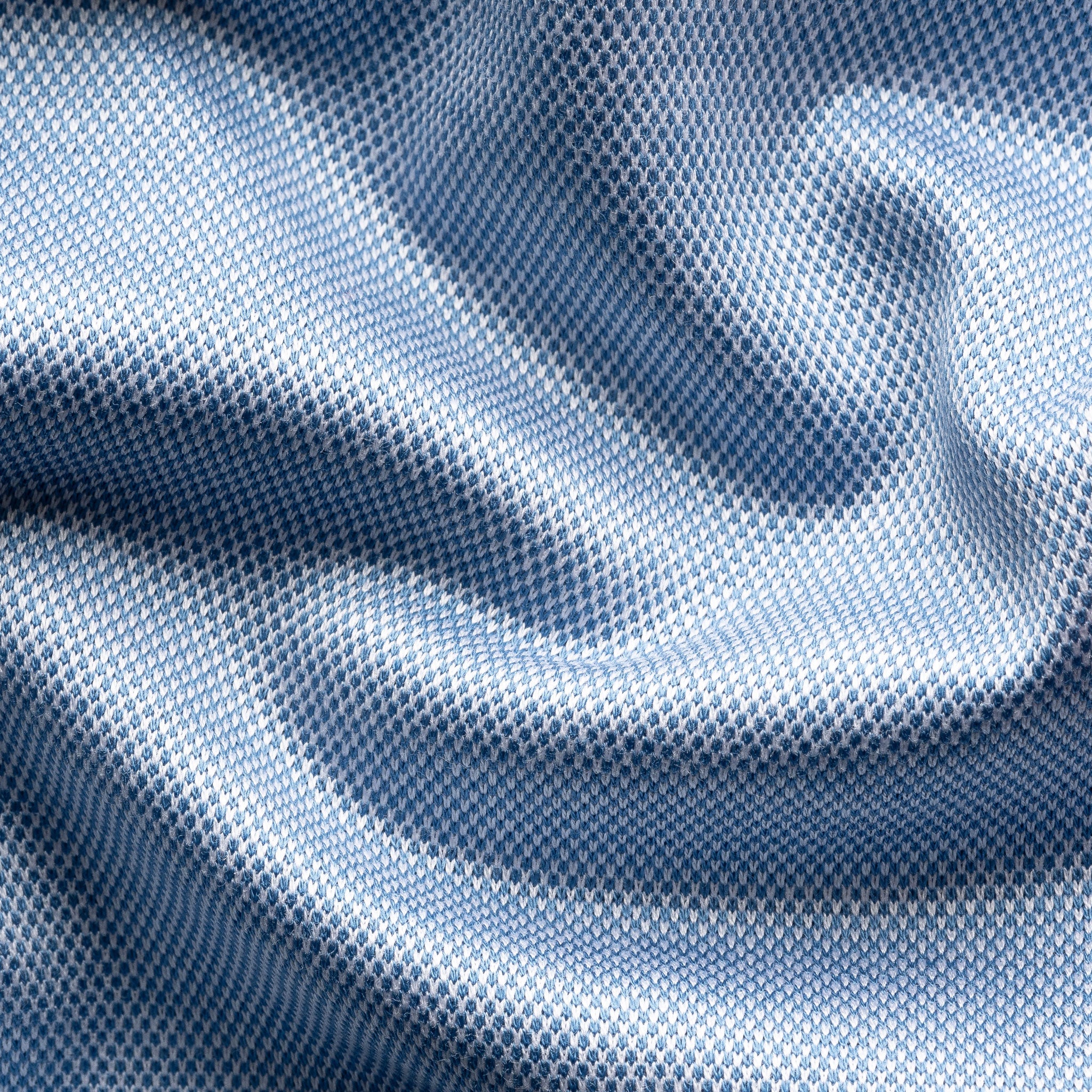 Blue Filo Di Scozia Knitted Cotton Slim Fit Casual Shirt - ETON