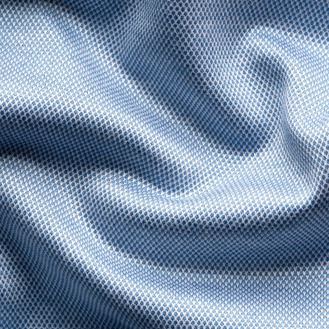 Blue Filo Di Scozia Knitted Cotton Slim Fit Casual Shirt - ETON