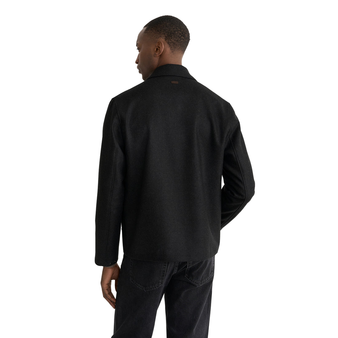 Dark Charcoal Wool Harrington Full Zip Bomber Jacket - ETON